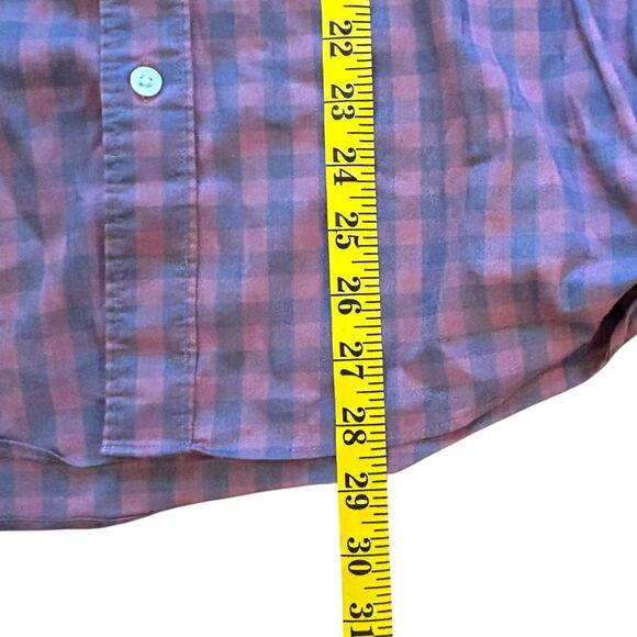 Faherty  The Movement Casual Button Down Shirt Size M Plaid Red Pink Gingham - Picture 8 of 10
